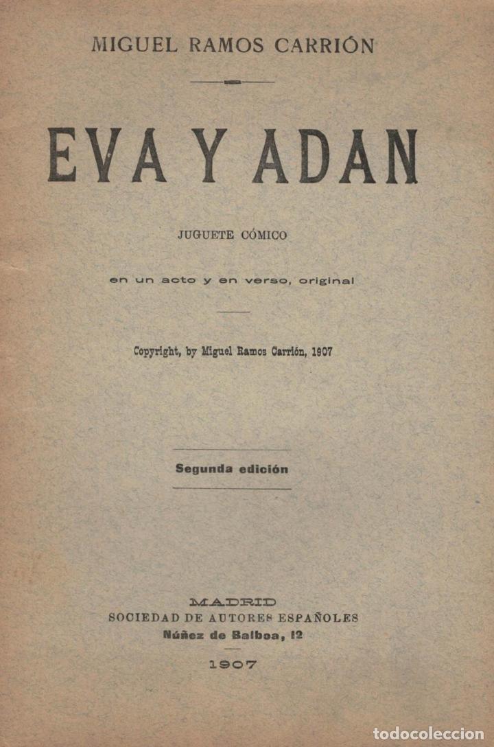 Libros: EVA Y ADAN. Juguete C&oacute;mico - Ramos Carri&oacute;n.  Miguel - Foto 1