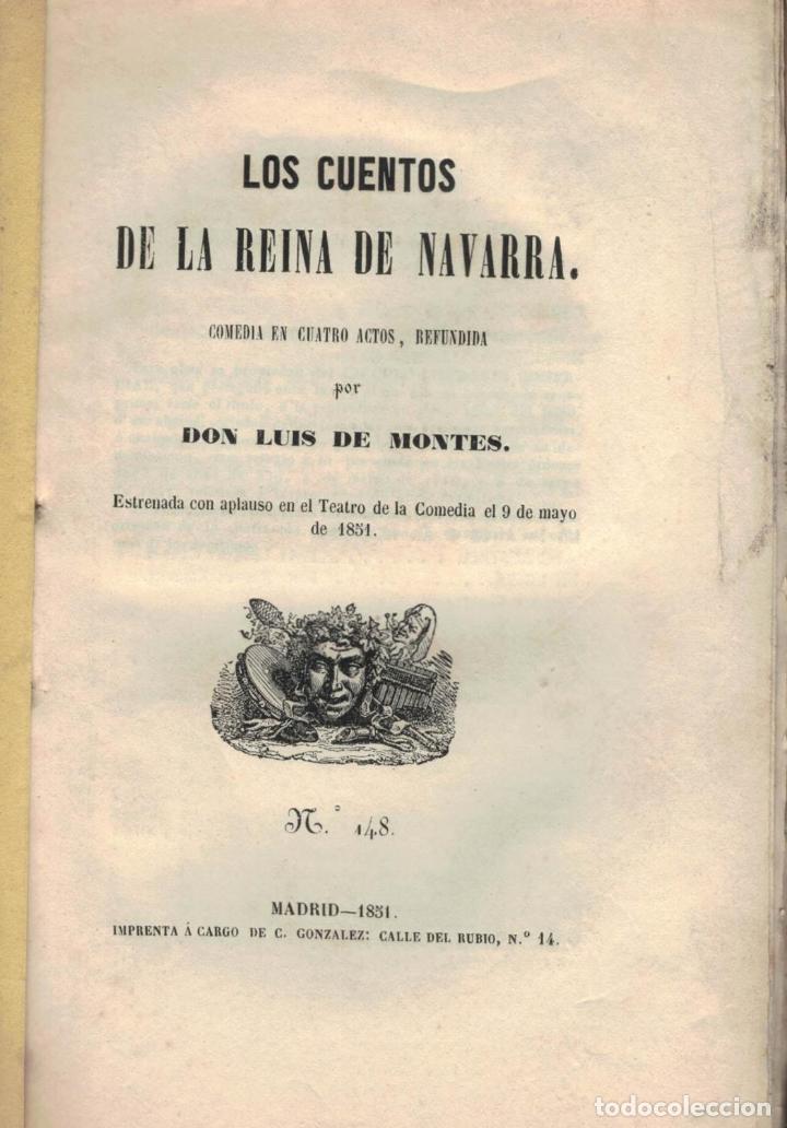 Libros: LOS CUENTOS DE LA REINA DE NAVARRA. Comedia - Montes.  Luis De - Foto 1