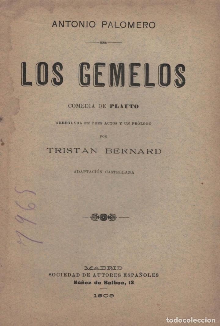 Libros: LOS GEMELOS. Comedia de Plauto - Bernard.  Tristan - Foto 1