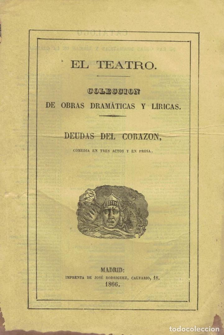 Libros: DEUDAS DEL CORAZ&Oacute;N. Comedia en tres actos y en Prosa - Seco y Shelly.  Manuel - Foto 1