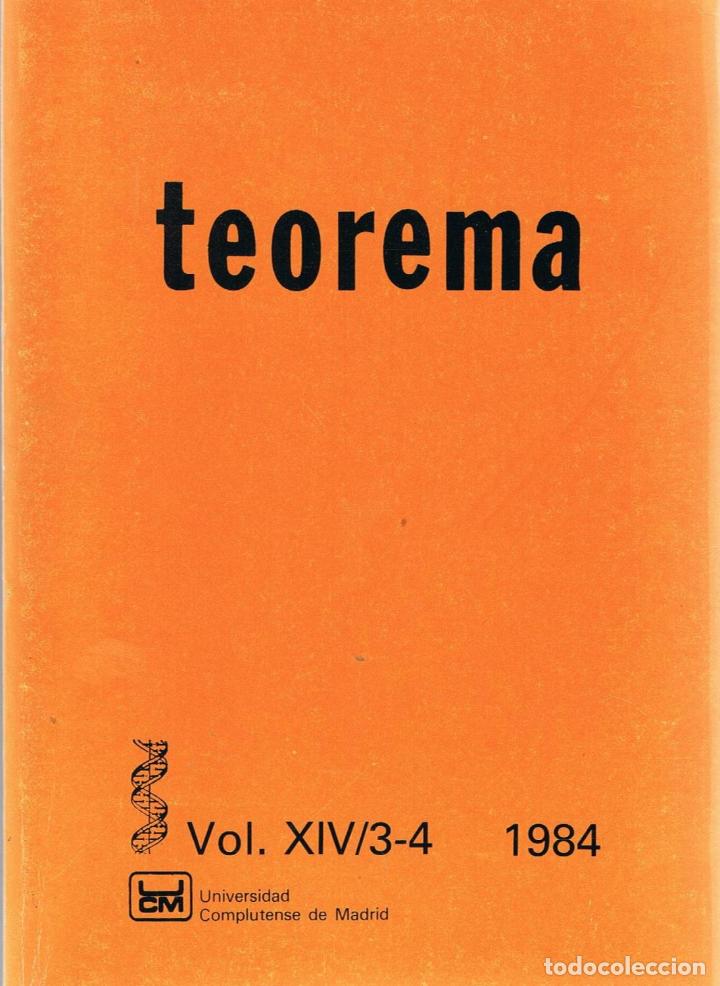 Libros: TEOREMA. Vol. XIV/3-4. 1984 - AA.VV - Foto 1