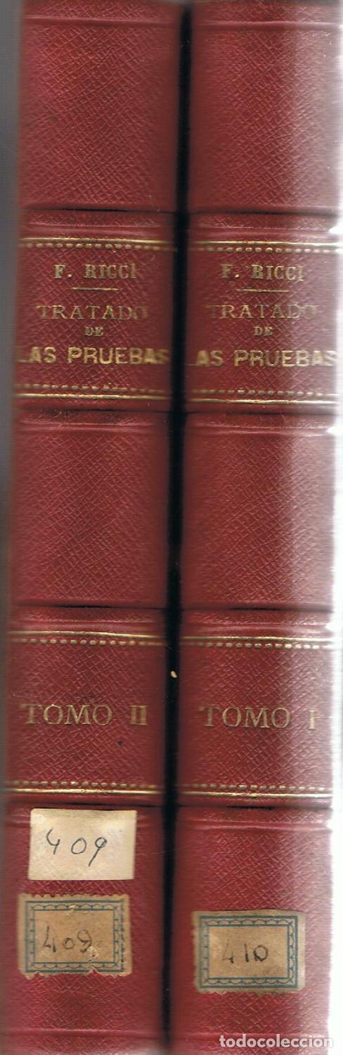 Libros: TRATADO DE LAS PRUEBAS. 2 Tomos - Ricci.  Francisco - Foto 2