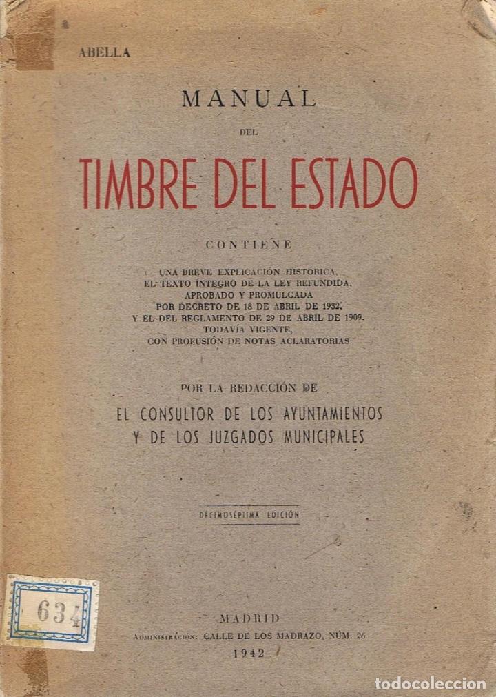 Libros: MANUAL DEL TIMBRE DEL ESTADO - Manual. - Foto 1