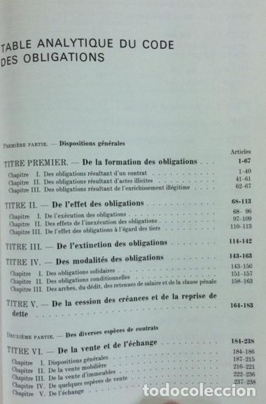Libros: CODE CIVIL SUISSE ET CODE DES OBLIGATIONS ANNOT&Eacute;S - Scyboz. Georges, / P. R. Gilli&eacute;ron - Foto 6