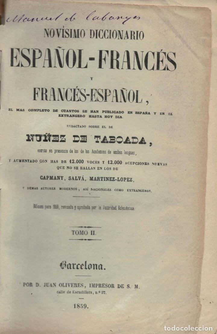 Libros: NOV&Iacute;SIMO DICCIONARIO ESPA&Ntilde;OL - FRANC&Eacute;S Y FRANC&Eacute;S - ESPA&Ntilde;OL. 2 vols. Taboada. - Foto 1