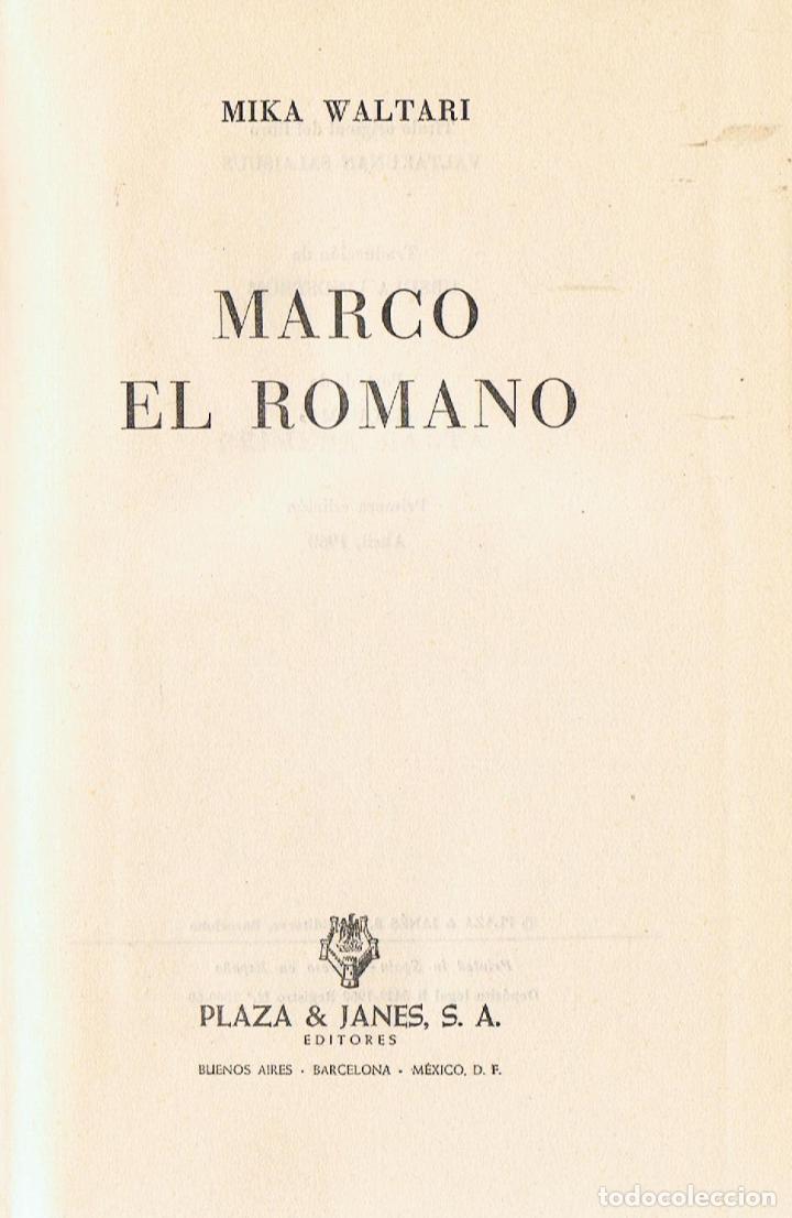Libros: MARCO EL ROMANO - Waltari.  Mika - Foto 1