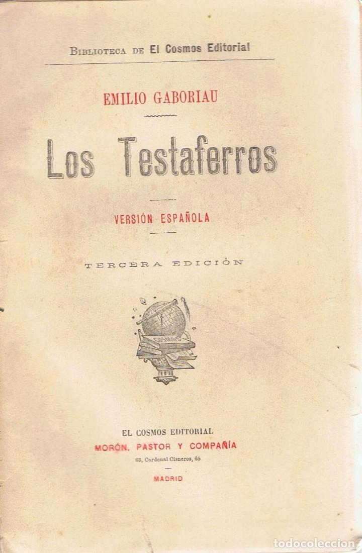 Libros: LOS TESTAFERROS - Garoriau.  Emilio - Foto 1