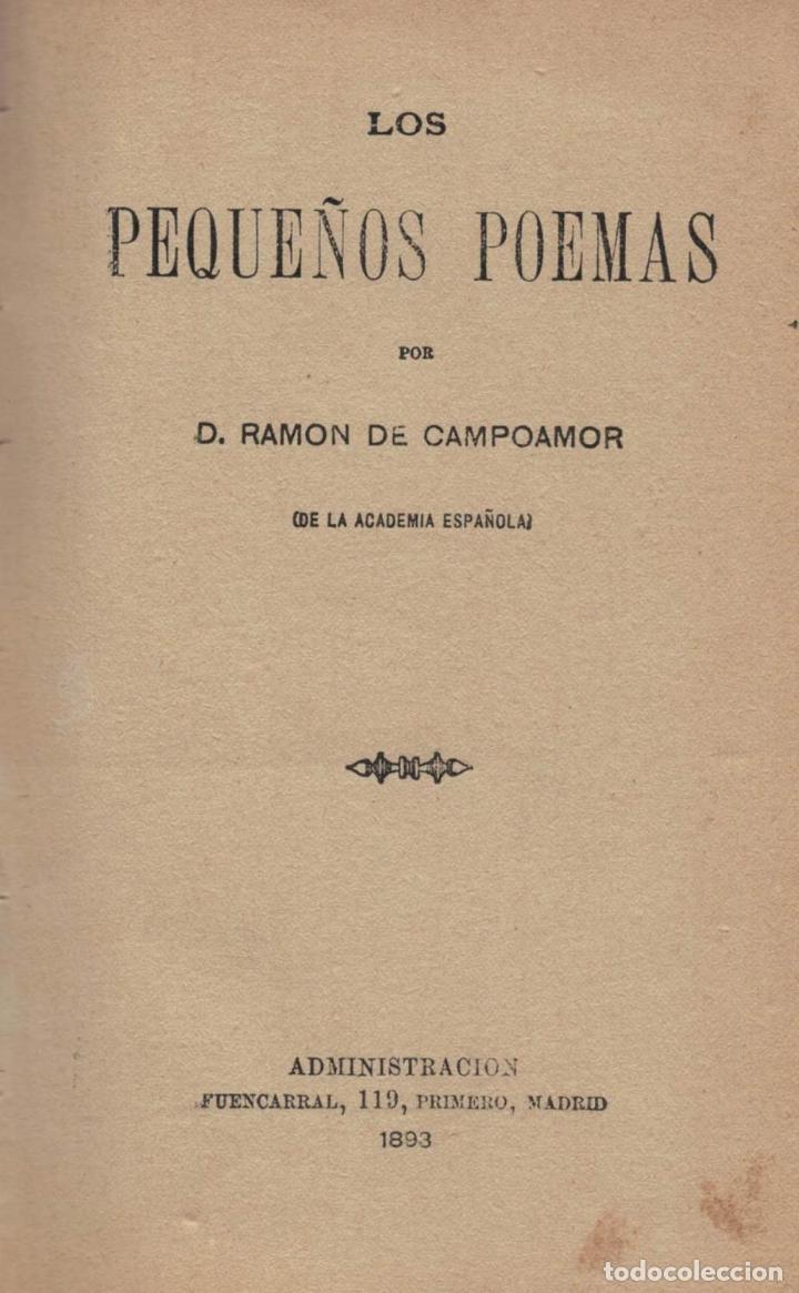 Libros: LOS PEQUE&Ntilde;OS POEMAS. - Campoamor, Ram&oacute;n de. - Foto 2