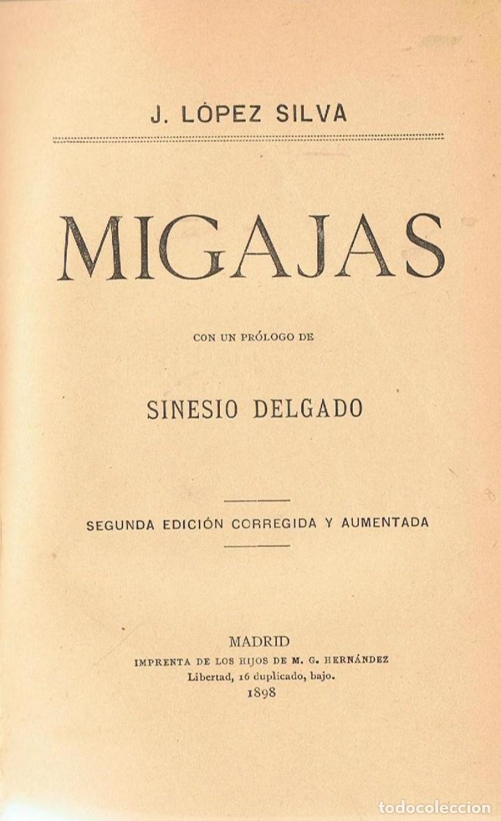 Libros: MIGAJAS (poemas)  - L&oacute;pez Silva.  J - Foto 1