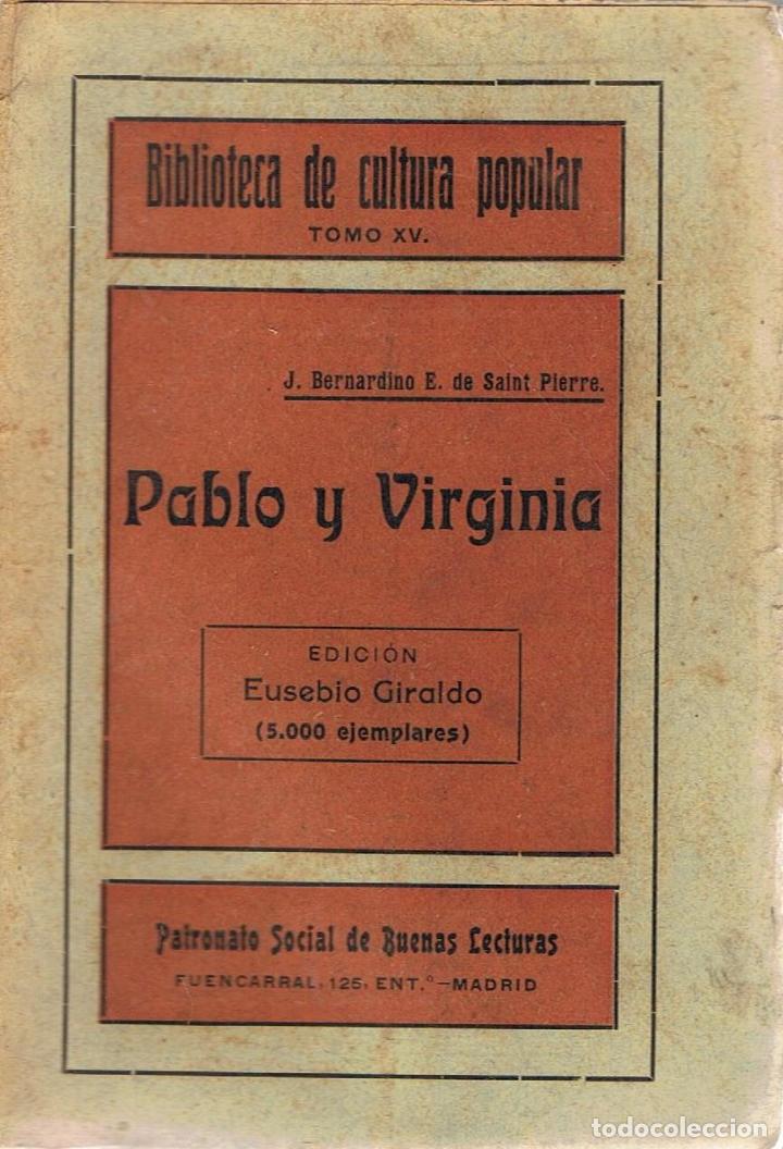 Libros: PABLO Y VIRGINIA - Saint Oierre.  J. Bernardino E. de - Foto 1