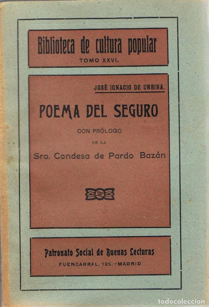 Libros: POEMA DEL SEGURO - Urbina.  Jos&eacute; Ignacio de - Foto 1