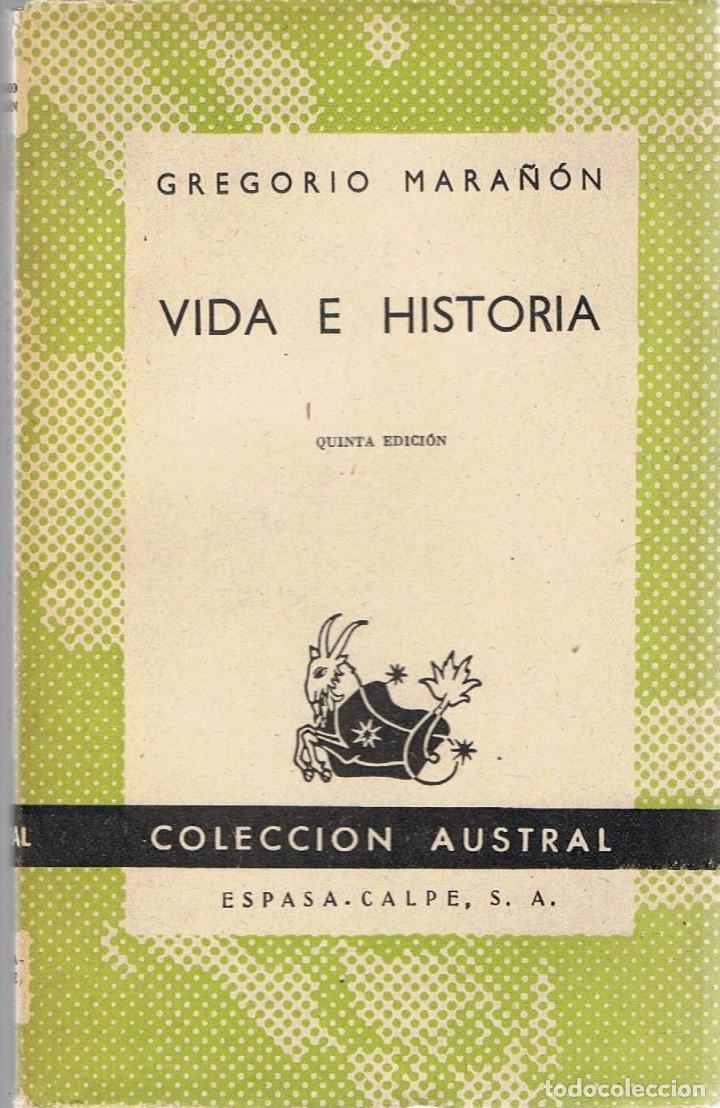 Libros: VIDA E HISTORIA - Mara&ntilde;&oacute;n.  Gregorio - Foto 1