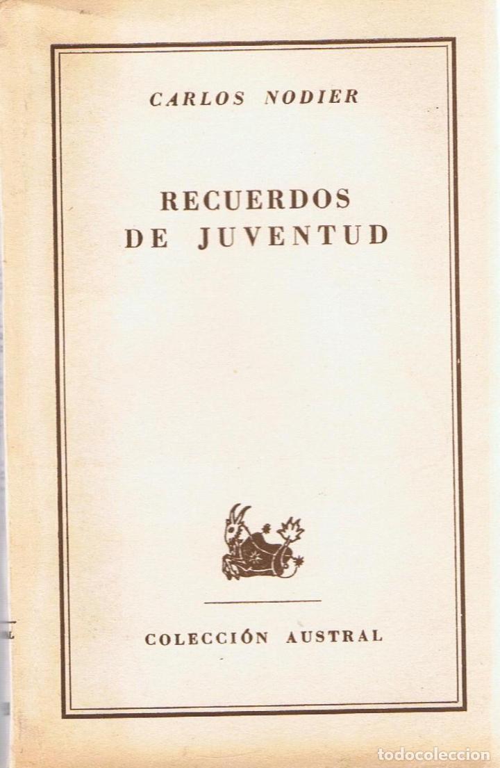 Libros: RECUERDOS DE JUVENTUD. - Nodier.  Carlos - Foto 1