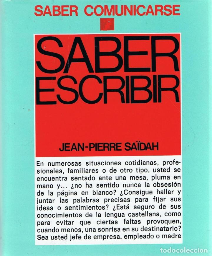 Libros: SABER ESCRIBIR - Sa&iuml;dah.  Jean-Pierre - Foto 1