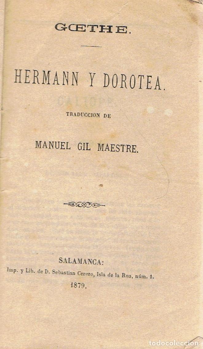Libros: HERMANN Y DOROTEA. - Goethe - Foto 1