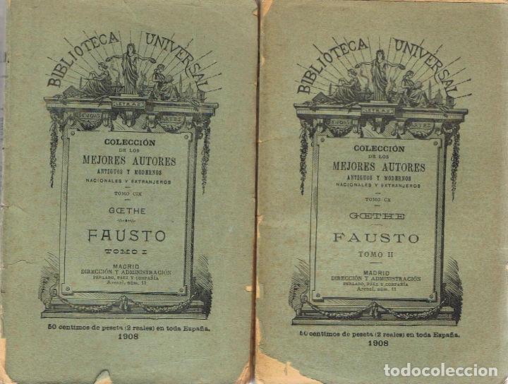 Libros: FAUSTO. 2 Tomos. - Goethe - Foto 1