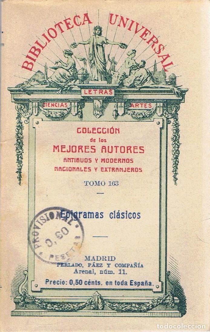 Libros: EPIGRAMAS CL&Aacute;SICOS. - Epigramas - Foto 1