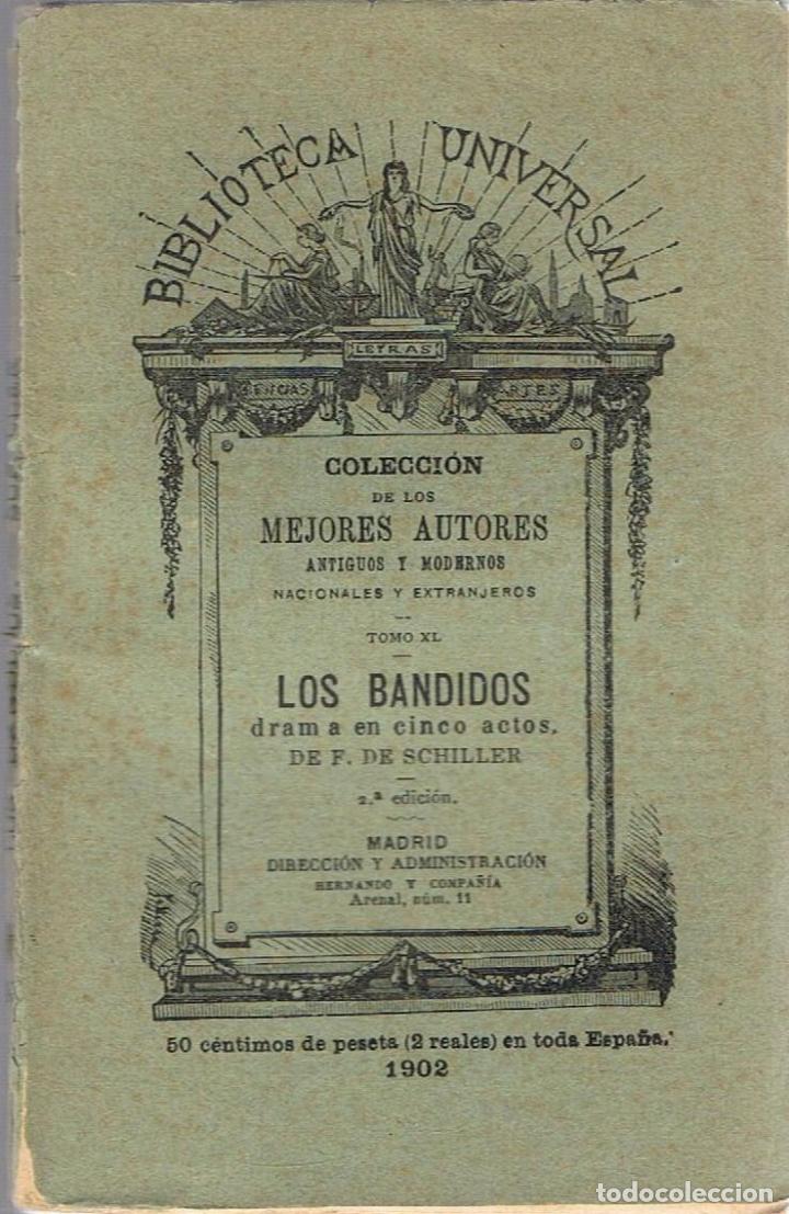 Libros: LOS BANDIDOS (drama en cinco actos)  - Schiller.  F. de, - Foto 1