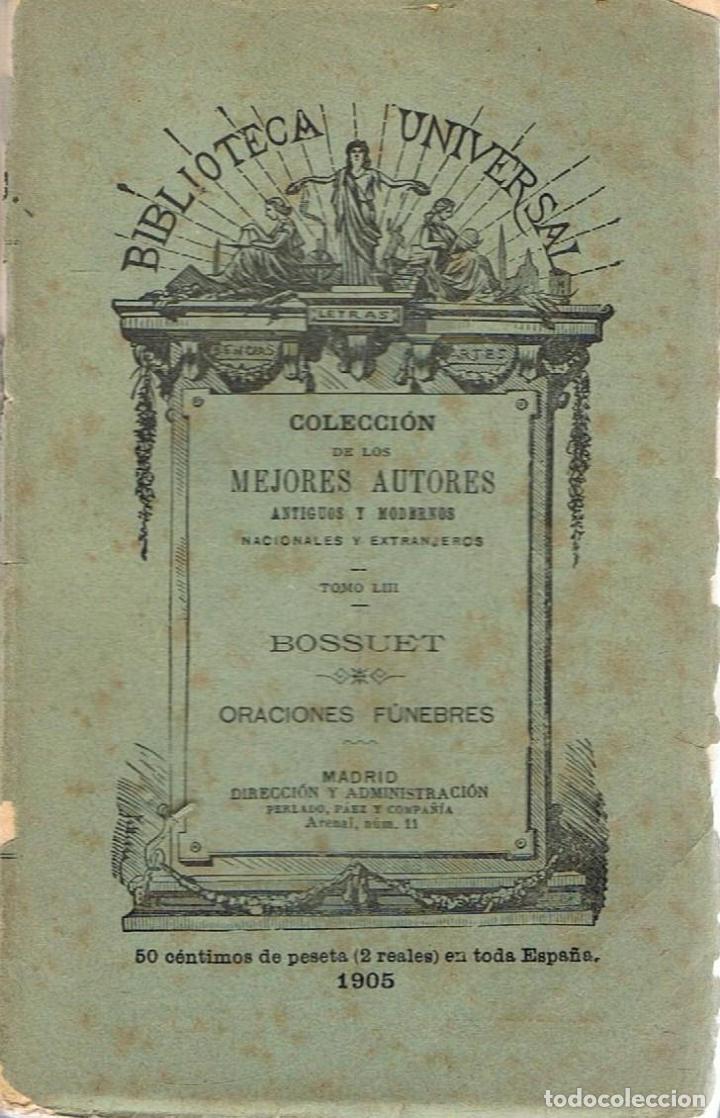 Libros: ORACIONES F&Uacute;NEBRES - Bossuet. - Foto 1