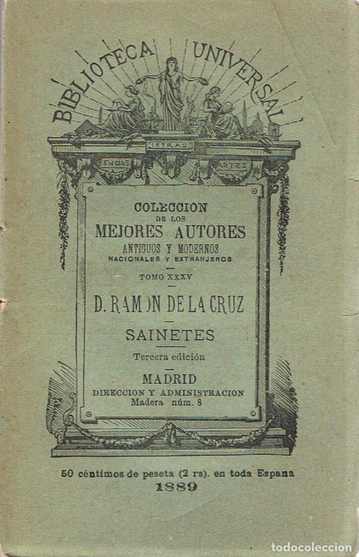 Libros: SAINETES. - La Cruz.  Ram&oacute;n de - Foto 1