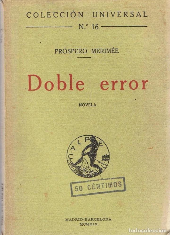 Libros: DOBLE ERROR - Merim&eacute;e.  Pr&oacute;spero - Foto 1