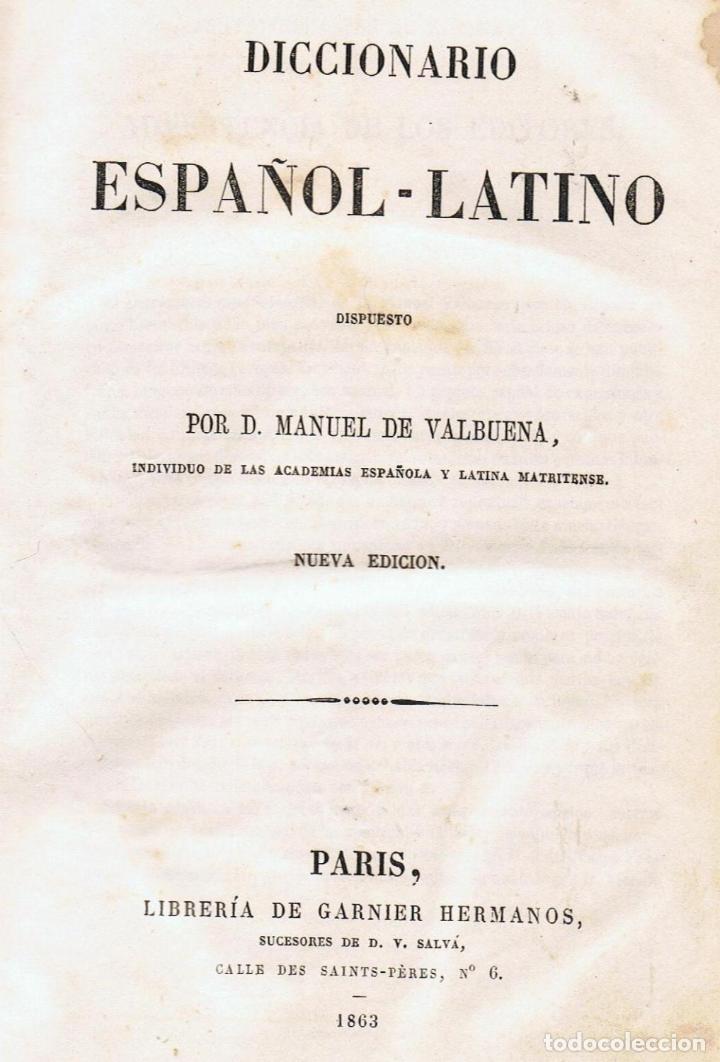Libros: DICCIONARIO ESPA&Ntilde;OL &ndash; LATINO - Valbuena.  Manuel de - Foto 1