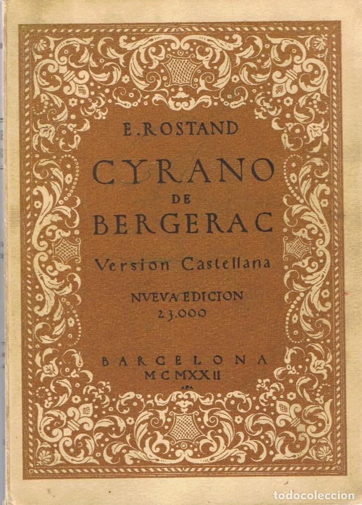Libros: CYRANO DE BERGERAC. Tragicomedia en cinco actos, en verso - Rostand.  E - Foto 1