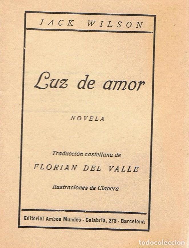 Libros: LUZ DE AMOR. Novela - Wilson.  Jack - Foto 1