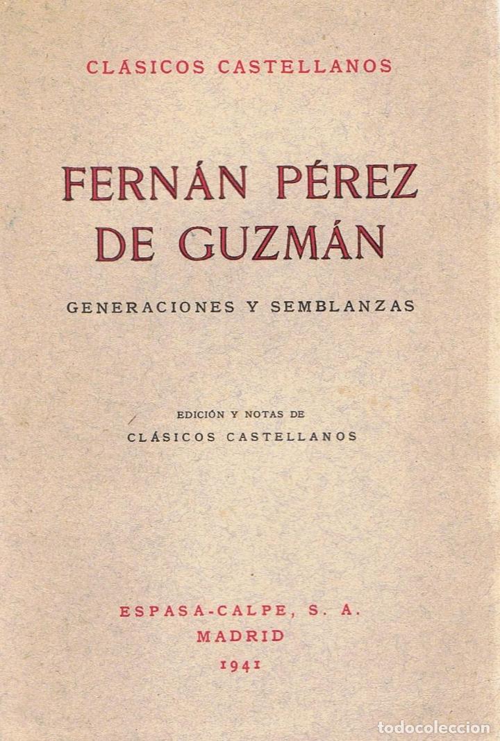 Libros: GENERACIONES Y SEMBLANZAS - P&eacute;rez de Guzm&aacute;n.  Fern&aacute;n - Foto 1