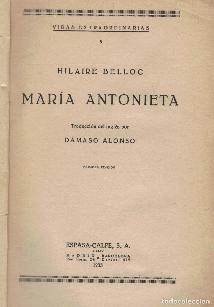 Libros: MAR&Iacute;A ANTONIETA - Belloc.  Hilaire - Foto 1