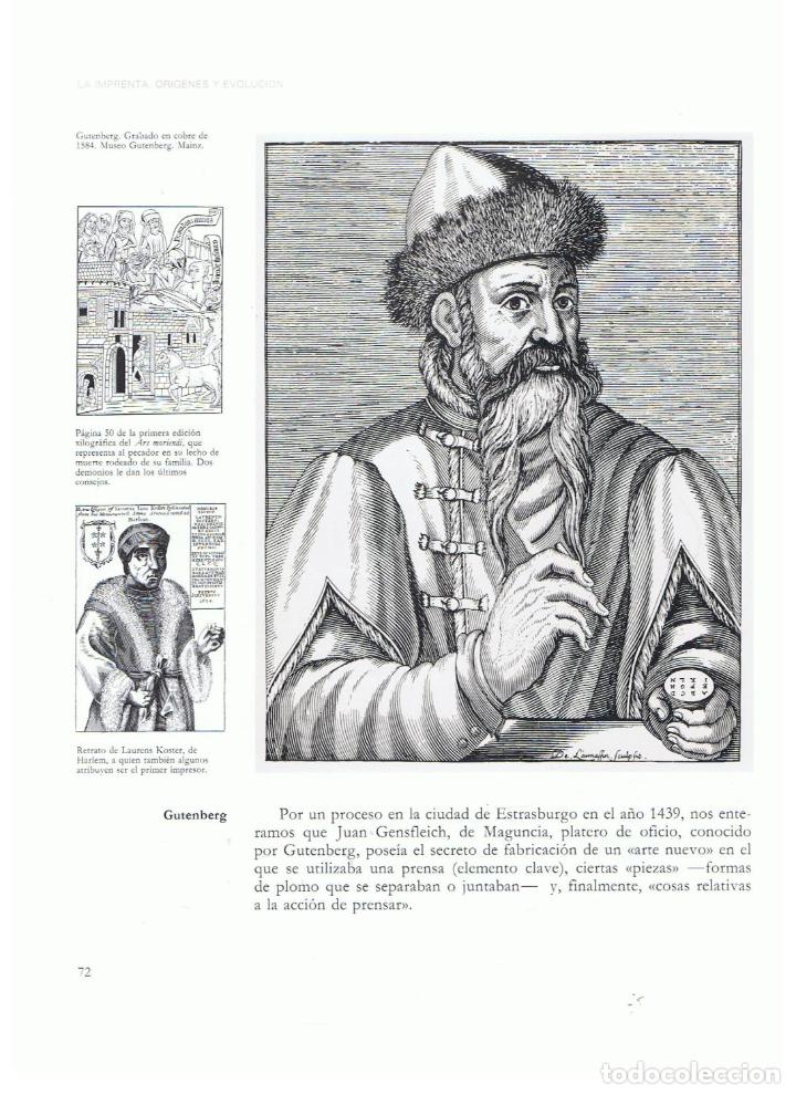 Libros: LA IMPRENTA. OR&Iacute;GENES Y EVOLUCI&Oacute;N. 2 Tomos. - Jurado.  Augusto - Foto 4