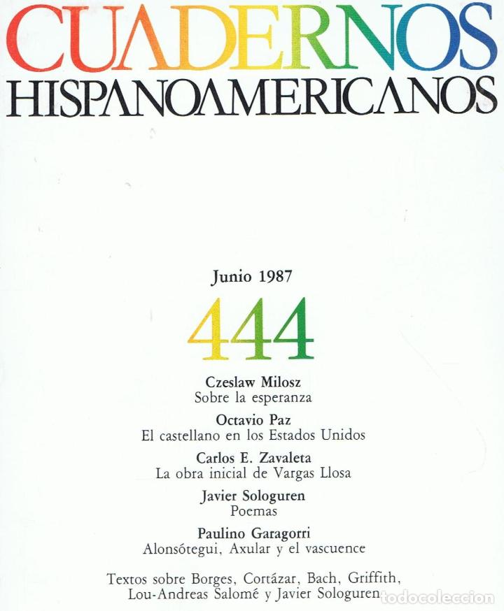 Libros: JUNIO 1987. N&ordm; 444 - Cuadernos Hispanoamericanos - Foto 1