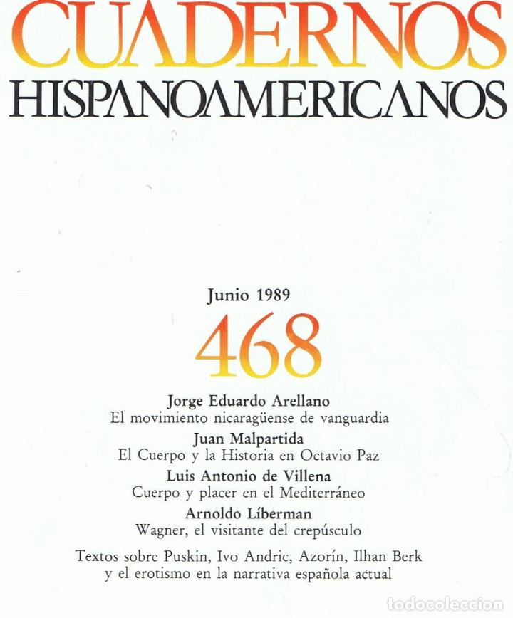 Libros: JUNIO 1989. N&ordm; 468 - Cuadernos Hispanoamericanos - Foto 1