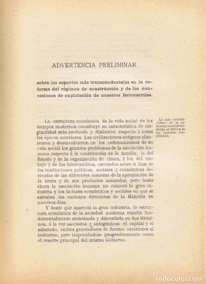 Libros: FERROCARRILES SECUNDARIOS. Discusi&oacute;n del proyecto en el Senado - Sanchez de Toca.  Joaqu&iacute;n - Foto 2