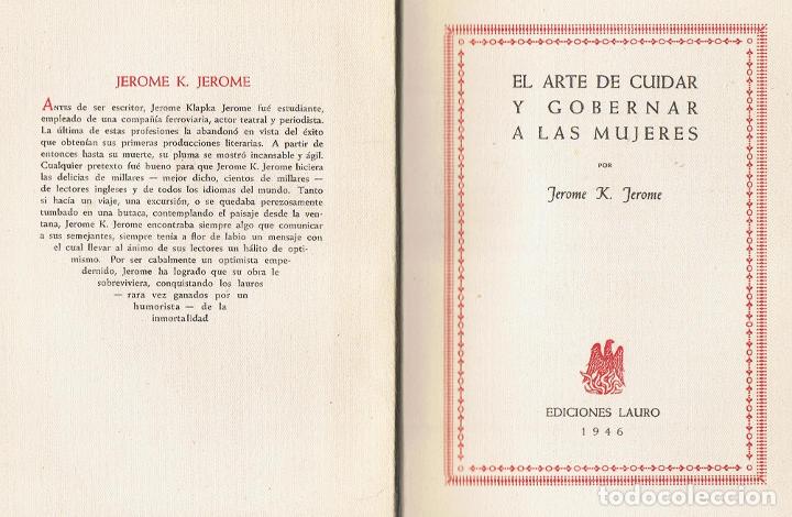 Libros: EL ARTE DE CUIDAR Y GOBERNAR A LAS MUJERES - Jerome.  Jerome K., - Foto 1