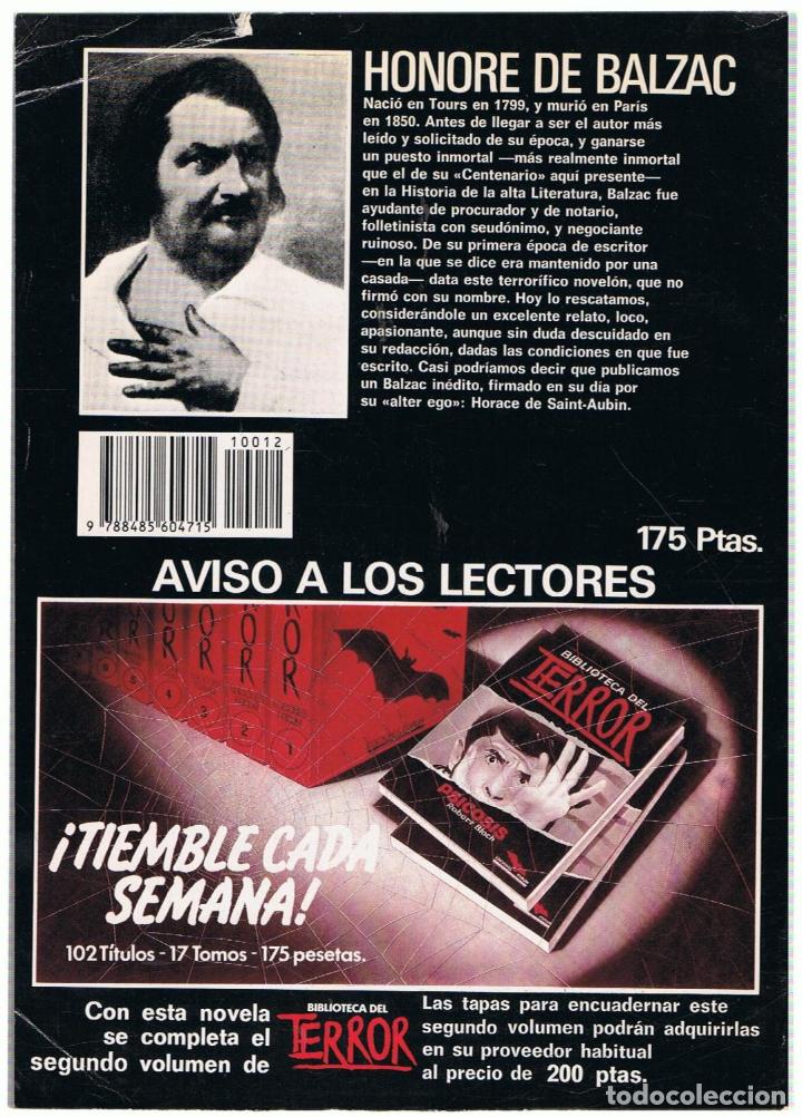 Libros: EL CENTENARIO. Bibl. del Terror, n&ordm; 12.  - Balzac.  Honor&eacute; de - Foto 2