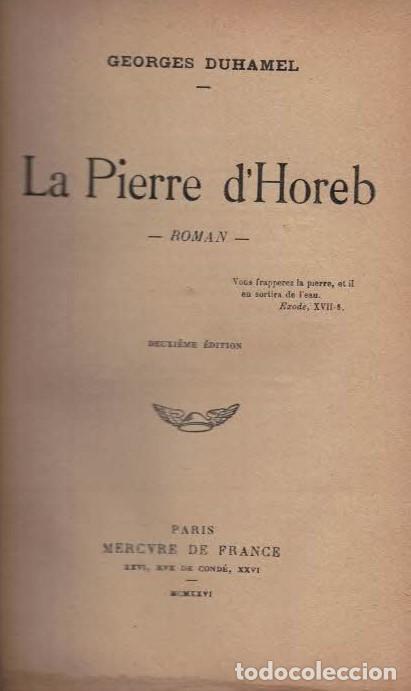 Libros: LA PIERRE D&rsquo;HORED - Duhamel.  Georges - Foto 1