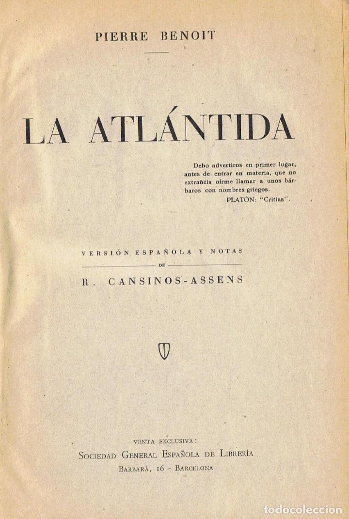 Libros: LA ATL&Aacute;NTIDA - Benoit.  Pierre - Foto 1