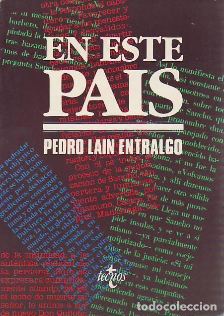 Libros: EN ESTE PAIS. - Lain Entralgo, Pedro. - Foto 1