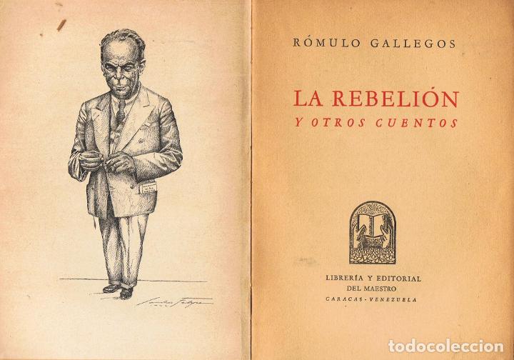 Libros: LA REBELI&Oacute;N Y OTROS CUENTOS - Gallegos.  R&oacute;mulo - Foto 1