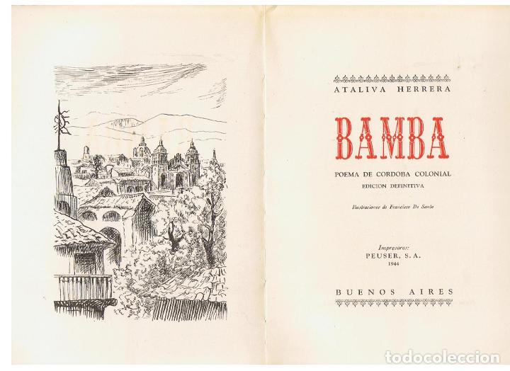 Libros: BAMBA. Poema de C&oacute;rdoba colonial - Herrera.  Ataliva - Foto 2
