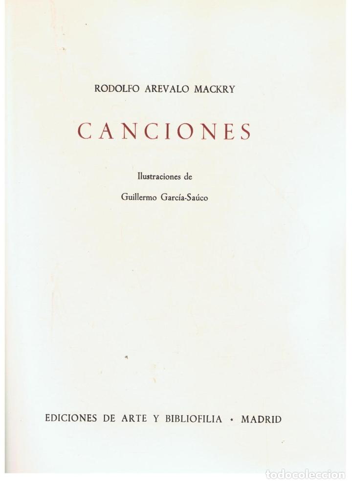 Libros: CANCIONES - Arevalo Mackry.  Rodolfo - Foto 1