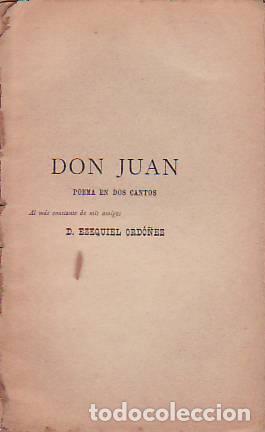 Libros: DON JUAN. POEMA EN DOS CANTOS. - Anonimo - Foto 1