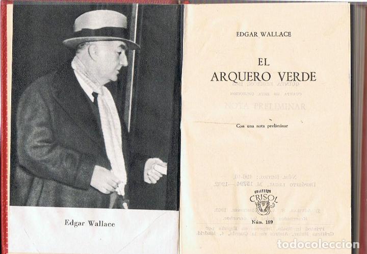 Libros: EL ARQUERO VERDE - Wallace.  Edgar - Foto 1