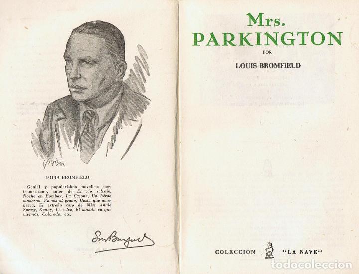 Libros: Mrs. PARKINGTON - Bromfield.  Louis - Foto 2
