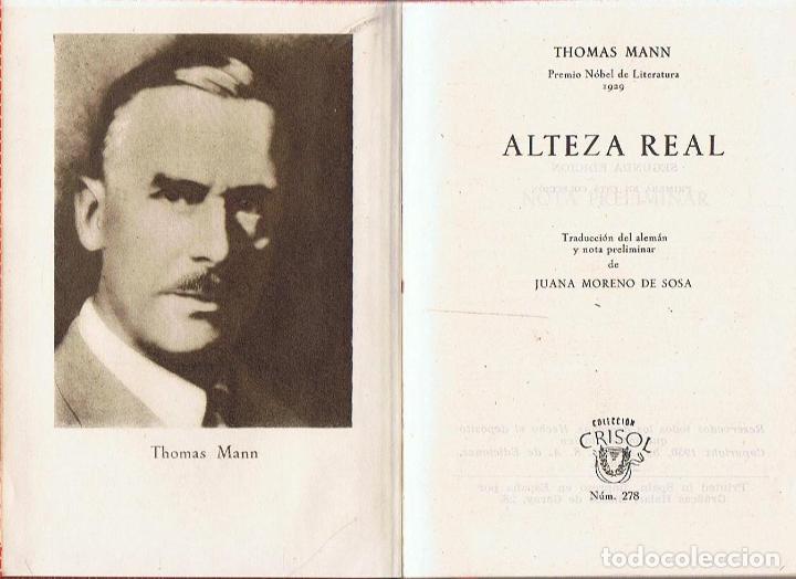 Libros: ALTEZA REAL.  - Mann.  Thomas, - Foto 1