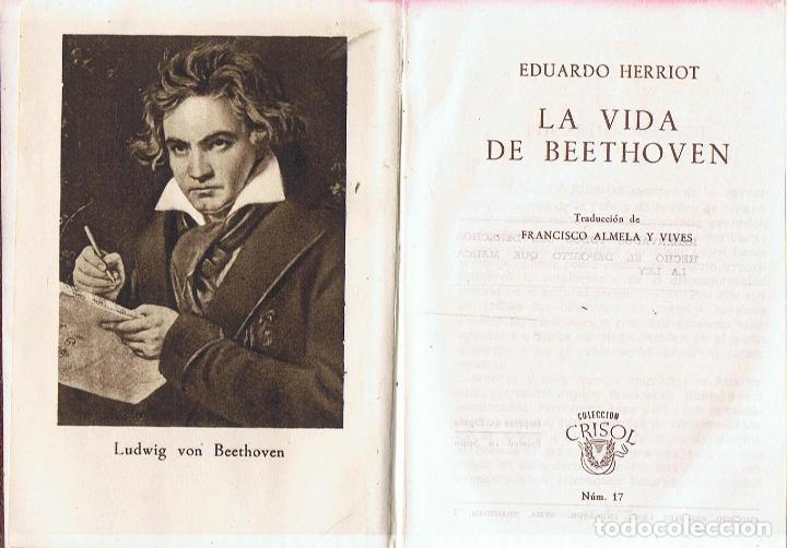 Libros: LA VIDA DE BEETHOVEN. - Herriot.  Eduardo, - Foto 1