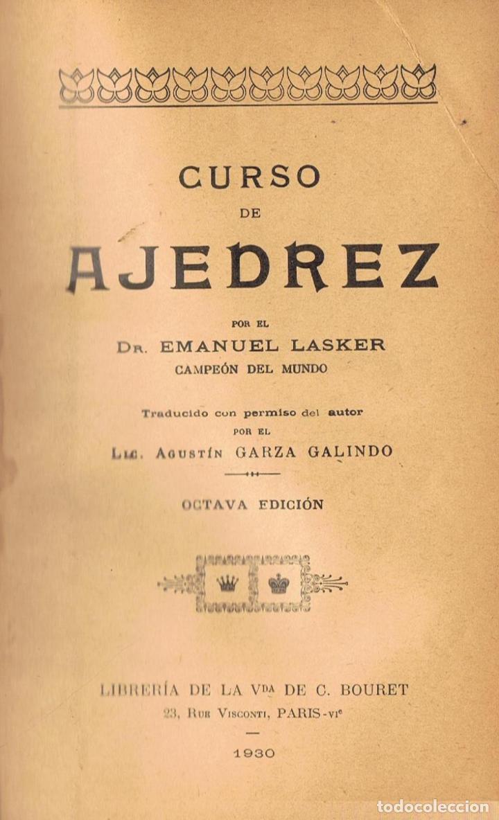 Libros: CURSO DE AJEDREZ - Lasker. Emanuel - Foto 1