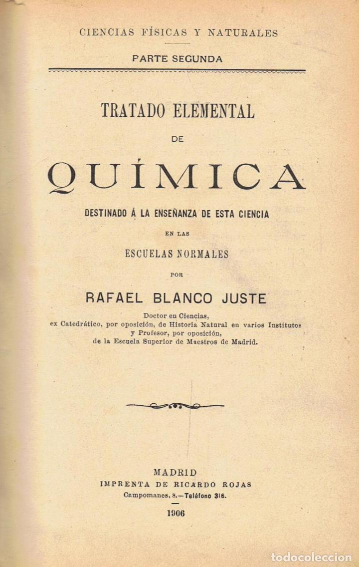 Libros: FISICA Y QUIMICA E HISTORIA NATURAL - Blanco Juste.  Rafael - Foto 2