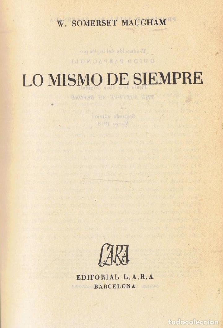 Libros: LO MISMO DE SIEMPRE - Somerset Maugham.  W., - Foto 1